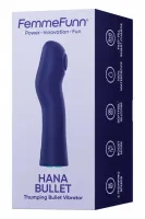 hana thumping bullet dark purple - wibrujący masażer, wodoodporny, 12,7 cm