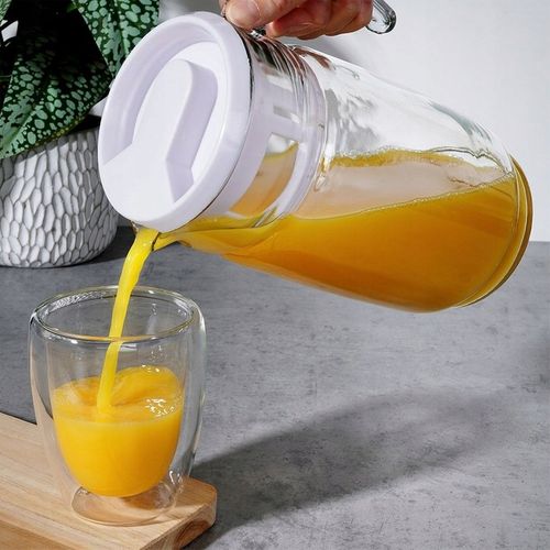 Dzbanek NA NAPOJE wodę sok lemoniadę do napojów szklany z pokrywką na Arena.pl