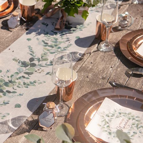 Bieżnik materiałowy eukaliptus, 26x300 cm na Arena.pl