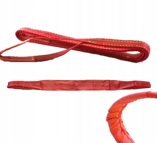 pas załadunkowy zawiesie 4m/150mm/5t pętla na końcach, czerwony na Arena.pl