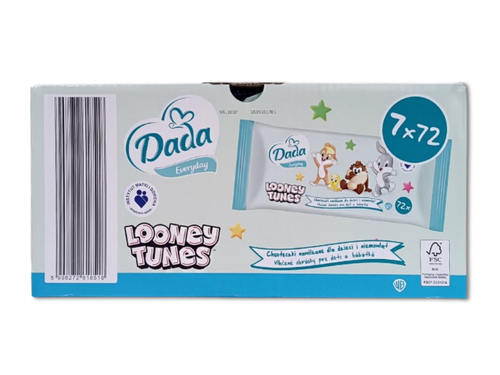 Chusteczki nawilżane Dada Everyday 7x72 Looney Tunes na Arena.pl