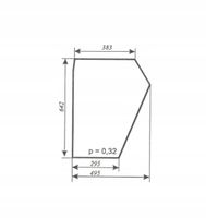szyba drzwi dolna do ciągnika Ursus C-330 kabina Krotoszyn bezbarwna