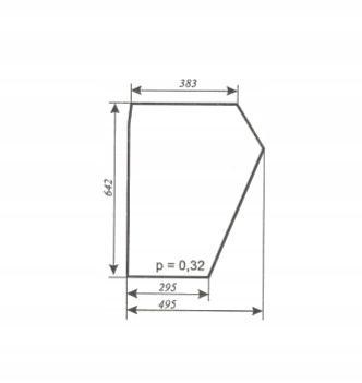 szyba drzwi dolna do ciągnika Ursus C-330 kabina Krotoszyn bezbarwna na Arena.pl