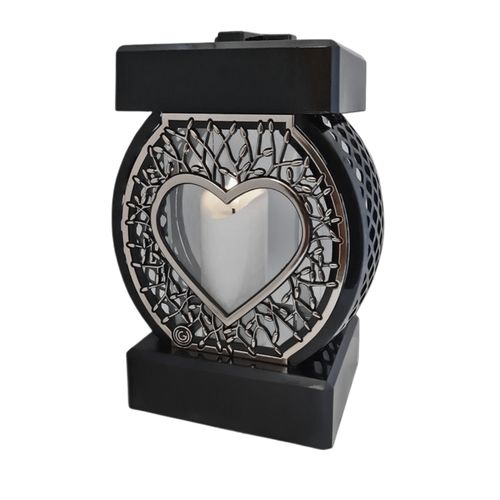 Znicz kapliczka GLAMUR Rattan Duży XL serce srebrny na Arena.pl