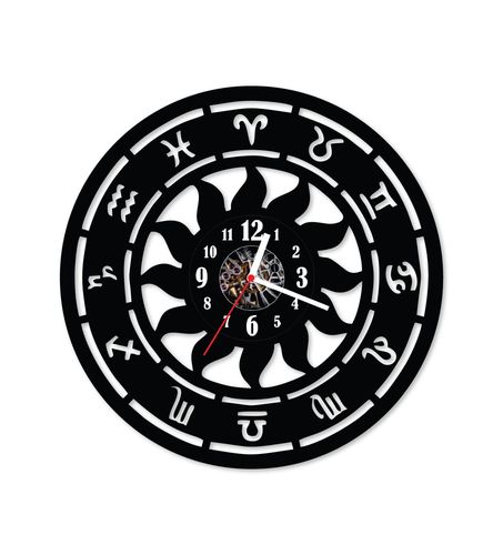Zegar ścienny z płyty winylowej Znaki Zodiaku 36.5 na Arena.pl