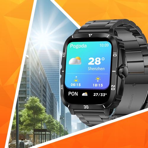 Smartwatch Zegarek Męski Wodooporny PL Menu Rozmowy Smart Watch 3 Paski na Arena.pl