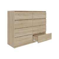 Komoda dąb sonoma AVEN 120 cm 8 szuflad różne kolory DARMOWA DOSTAWA