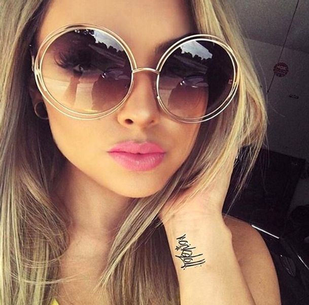 Okulary Damskie Koła Duże Przeciwsłoneczne Muchy zdjęcie 4