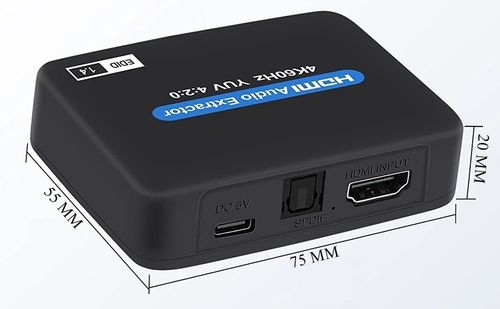 Ekstraktor HDMI 2.0 TOSLINK KONWERTER OPTYCZNY JACK AUX HDCP 4K na Arena.pl