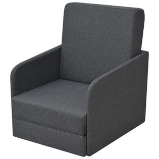 Rozkładany fotel tapicerowany 59,5x72x72,5 cm ciemny szary