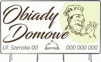 BANER REKLAMOWY 130x80cm projekt w cenie różne wzory OBIADY DOMOWE