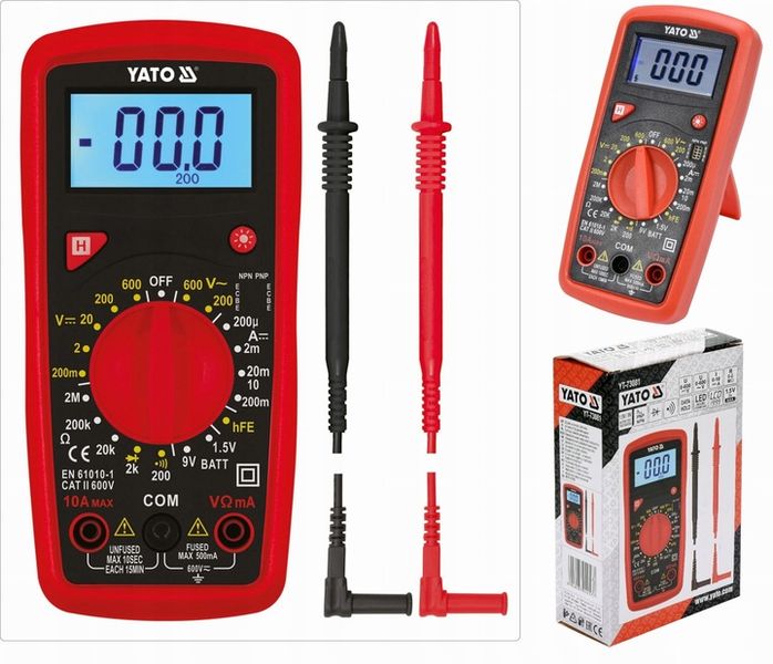 MIERNIK CYFROWY ELEKTRYCZNY MULTIMETR TEST BATERII LCD zdjęcie 6