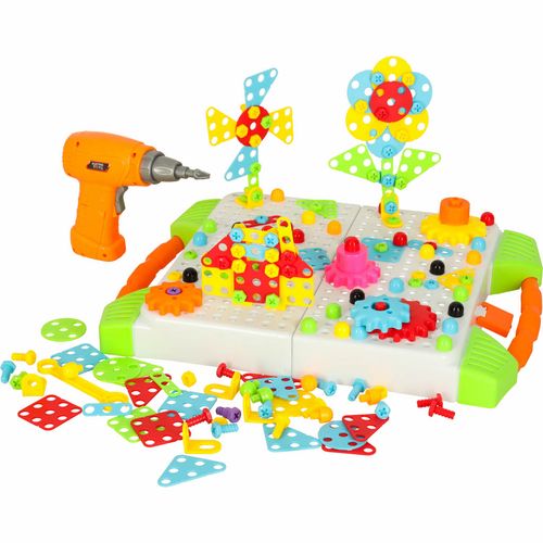 Klocki Konstrukcyjne Wkrętarka dla Dzieci Wiertarka Śrubki Zestaw XXL 181el na Arena.pl