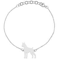 Bransoletka Pies Bokser Celebrytka 20 cm Srebro 925