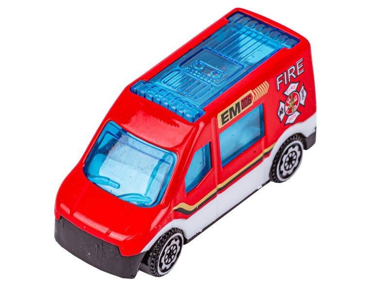 Metalowe Pojazdy Uprzywilejowane, Auta, Resoraki 6 Sztuk Zestaw 1:64 STRAŻ POŻARNA, WÓZ STRAŻACKI zdjęcie 4
