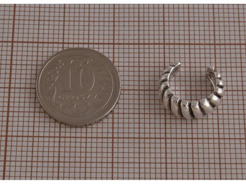Nausznica srebrna próba 925 ear cuff Rogalik rogal kn215 1,4g. na Arena.pl