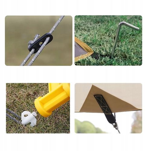 Tarp turystyczny wodoodporny 3x3M Markiza Anty-UV Ogród przydomowy Patio na Arena.pl