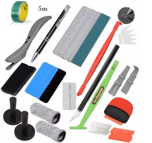 ZESTAW RAKLA NÓŻ ŻYŁKA SKROBAK MAGNES WRAPSTICK DO APLIKACJI FOLII na Arena.pl