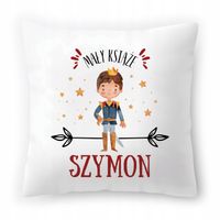 Poduszka Biała 40X40 Cm Dla Szymona Syna Dziecka Z Nadrukiem Ze Zdjęciem