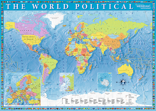 Trefl Puzzle 2000 elementów Polityczna Mapa Świata na Arena.pl