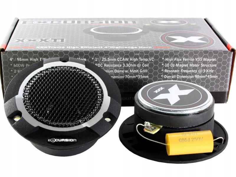 Głośniki Tweetery cykacze Excursion 600W zwrotnice zdjęcie 13