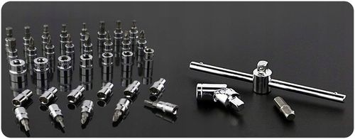 Zestaw klucze NASADKI 1/4 narzędzia klucze grzechotka TORX BITY INBUS na Arena.pl