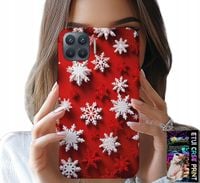 ETUI DO OPPO RENO 4 LITE - PŁATKI ŚNIEGU, ŚNIEG, GWIAZDKI, ŚWIĘTA