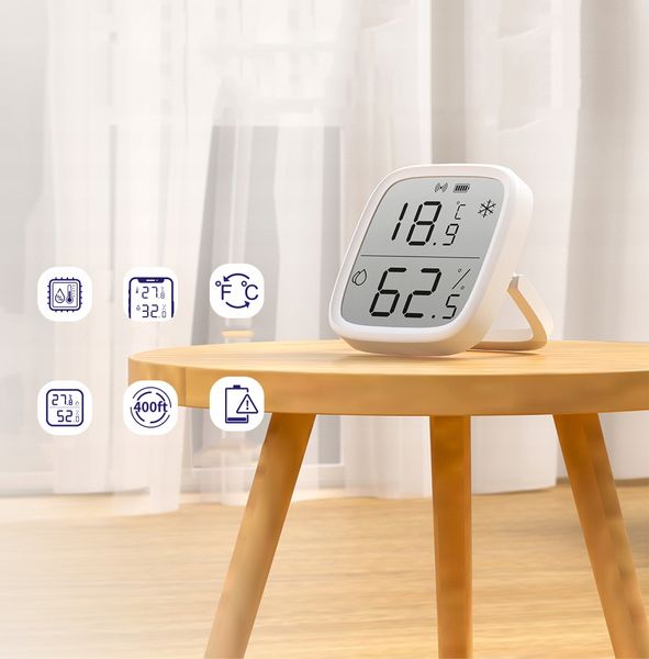 Czujnik Temperatury Wilgotności Wyświetlacz LCD ZigBee SNZB-02D Bateri zdjęcie 7