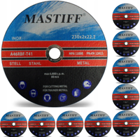 100X TARCZA DO CIĘCIA METALU inox 230 x 2,0 x 22,2 MASTIFF