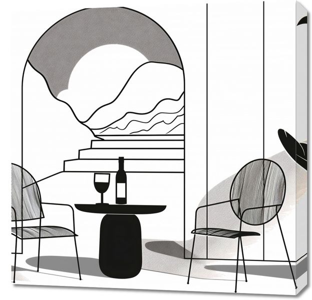 Obraz 70x70cm Relaks w Monochromie zdjęcie 1