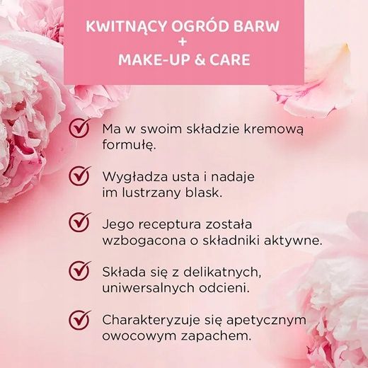 Kremowy błyszczyk z kwasem hialuronowym Eveline 01 Delicate Rose Flower zdjęcie 4