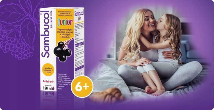Sambucol Junior 6+ czarny bez, syrop na odporność 120 ml x2 + GRATIS zdjęcie 7