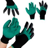 ZZ63 WYTRZYMAŁE RĘKAWICE RĘKAWICZKI OGRODOWE Z PAZURAMI PAZURKI GRABIE