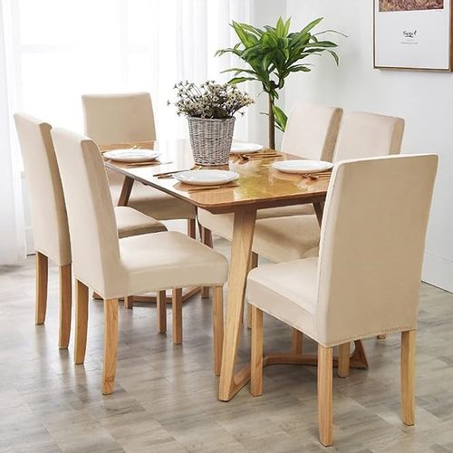 POKROWIEC NA KRZESŁO WELUR PREMIUM AKSAMIT ELASTYCZNY KREMOWY na Arena.pl