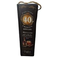 skrzynka pudełko 33,5 x 9,5cm na butelkę alkoholu 40 urodziny whisky