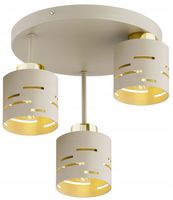 Lampa Sufitowa Plafon Żyrandol Ecru Beżowa Kaszmir Vox Led