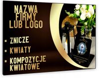 TABLICZKA REKLAMOWA szyld z dibondu nadruk 40x30 cm kompozycje kwiatowe