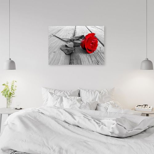 Deco Panel, Czerwona róża 60x40 na Arena.pl