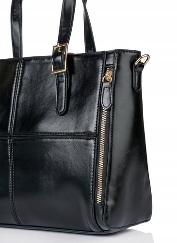 Torebka Damska do pracy SHOPPER MONNARI NA RAMIĘ Aktówka Czarna Premium na Arena.pl