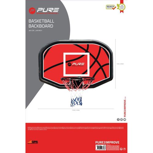 TABLICA DO KOSZYKÓWKI 110x73x3CM OBRĘCZ 45CM PURE 2 IMPROVE na Arena.pl