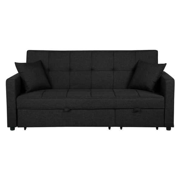 Sofa rozkładana czarna GLOMMA zdjęcie 1