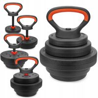 Kettlebell regulowany 13kg kettel kettla hantel odważnik fitness zestaw
