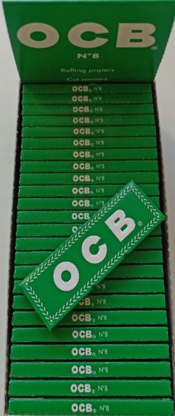 50 X BIBUŁKI OCB NO 8 ZIELONE zdjęcie 2