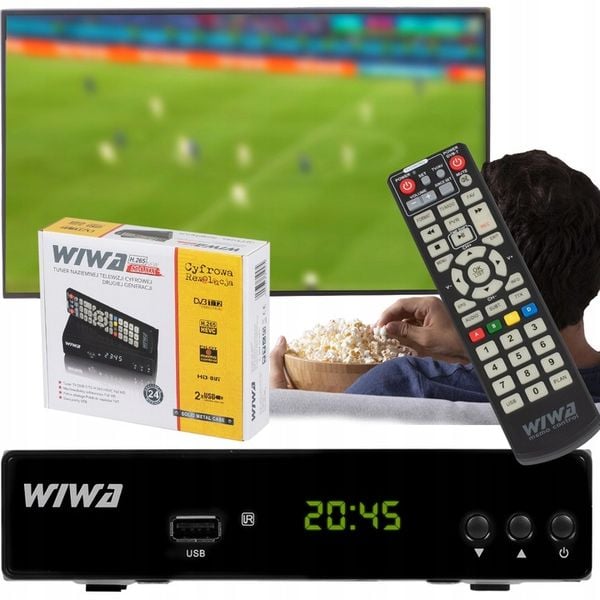 DEKODER TUNER TV NAZIEMNEJ DVB-T2 H.265 HEVC Z USB HD PILOT WIFI SCART zdjęcie 1