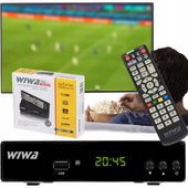 DEKODER TUNER TV NAZIEMNEJ DVB-T2 H.265 HEVC Z USB HD PILOT WIFI SCART