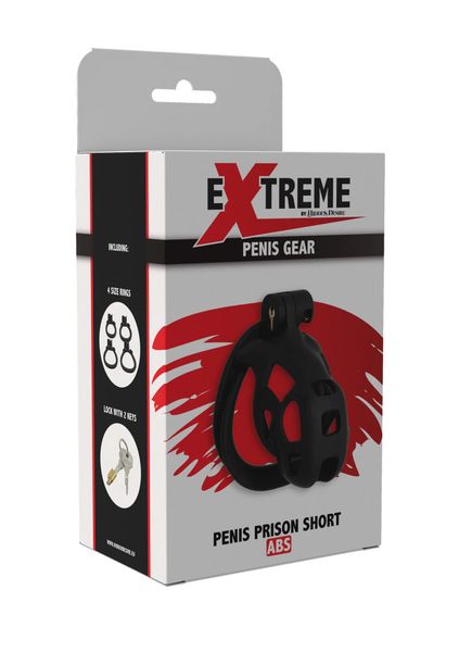 Penis Prison Cock Cage Short Black zdjęcie 2