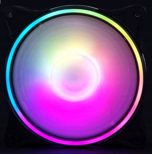 Wentylator RGB Dual LED RING RAINBOW V2 12cm Molex zdjęcie 5