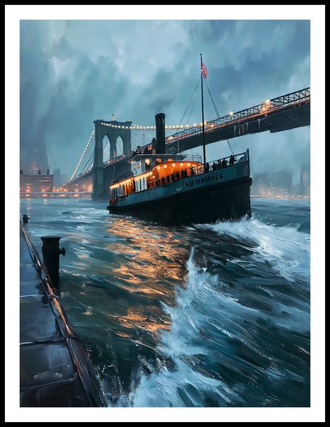 Plakat 60x80cm Stary Parowiec zdjęcie 3