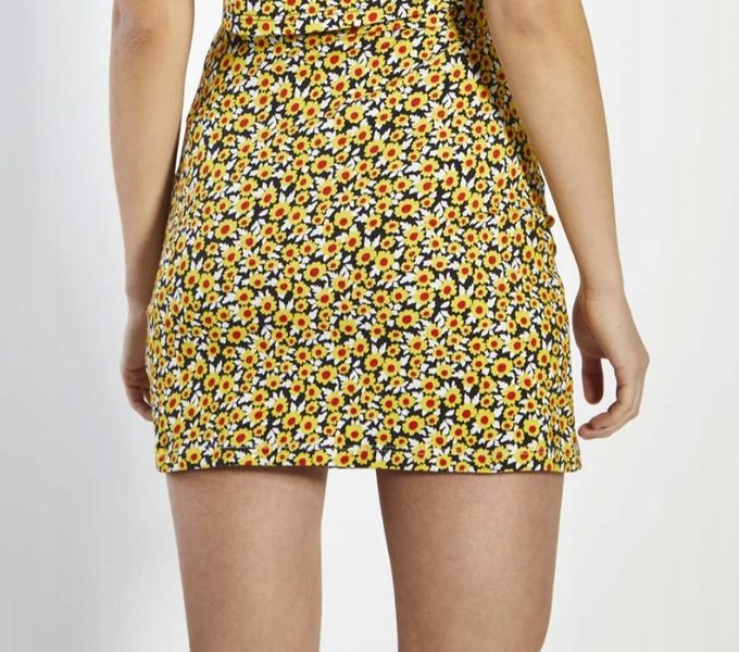 GLAMOROUS Mini Sunflower Collared Button Up SPÓDNICA 36 zdjęcie 3