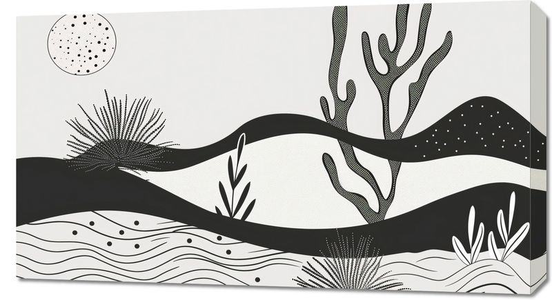Obraz 90x50cm Ogród przy Nocy zdjęcie 1